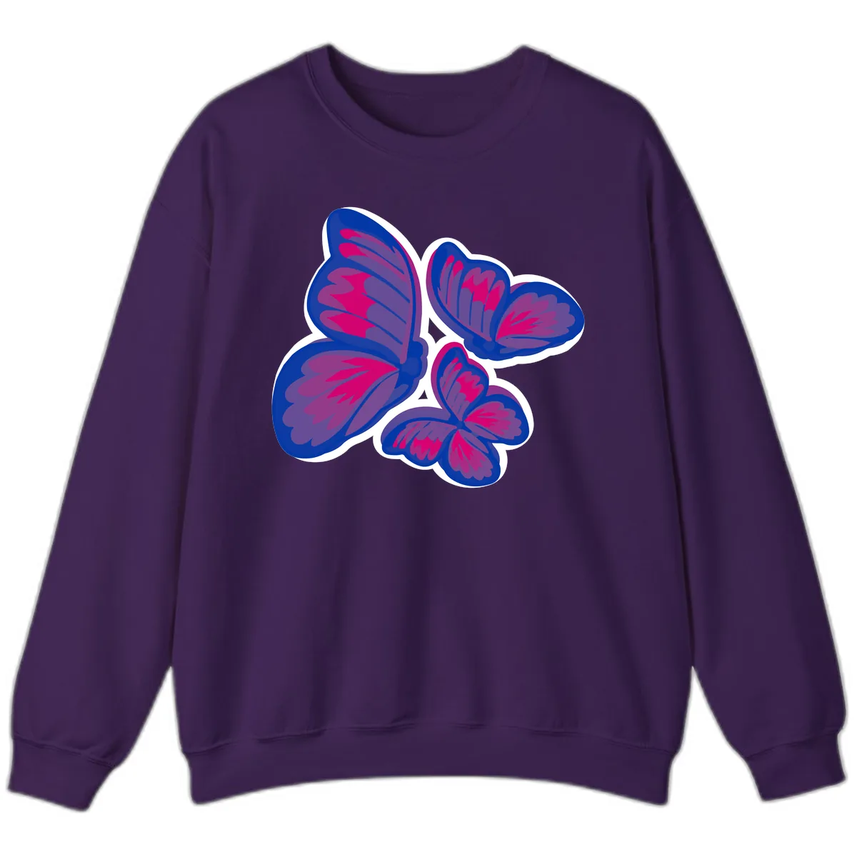 Butterfly Garden Pride Sweatshirt in Purple