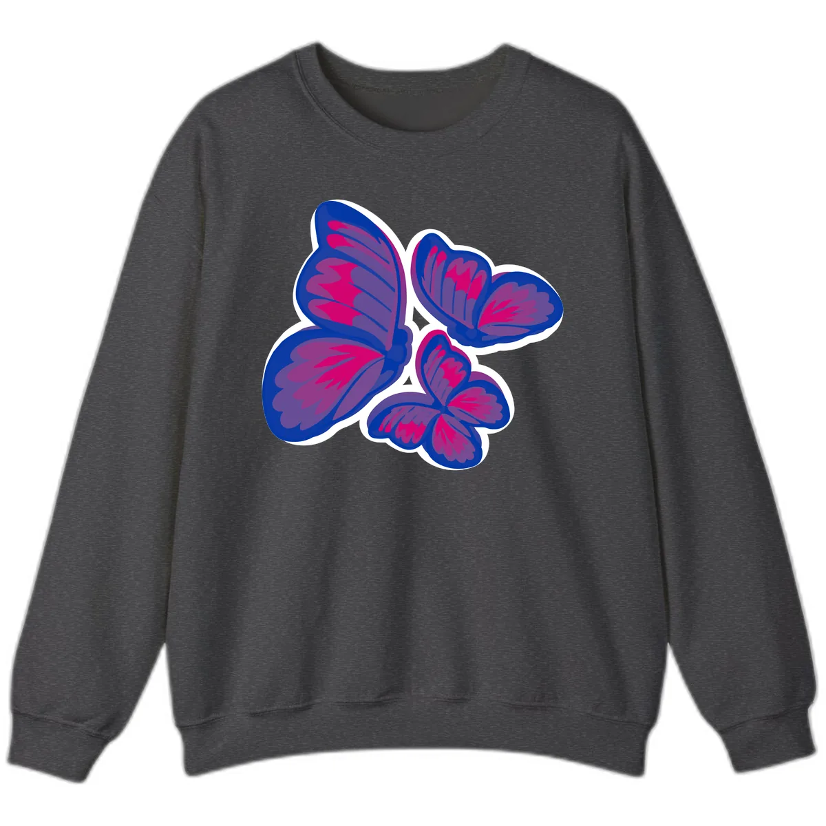 Butterfly Garden Pride Sweatshirt in Dark Heather