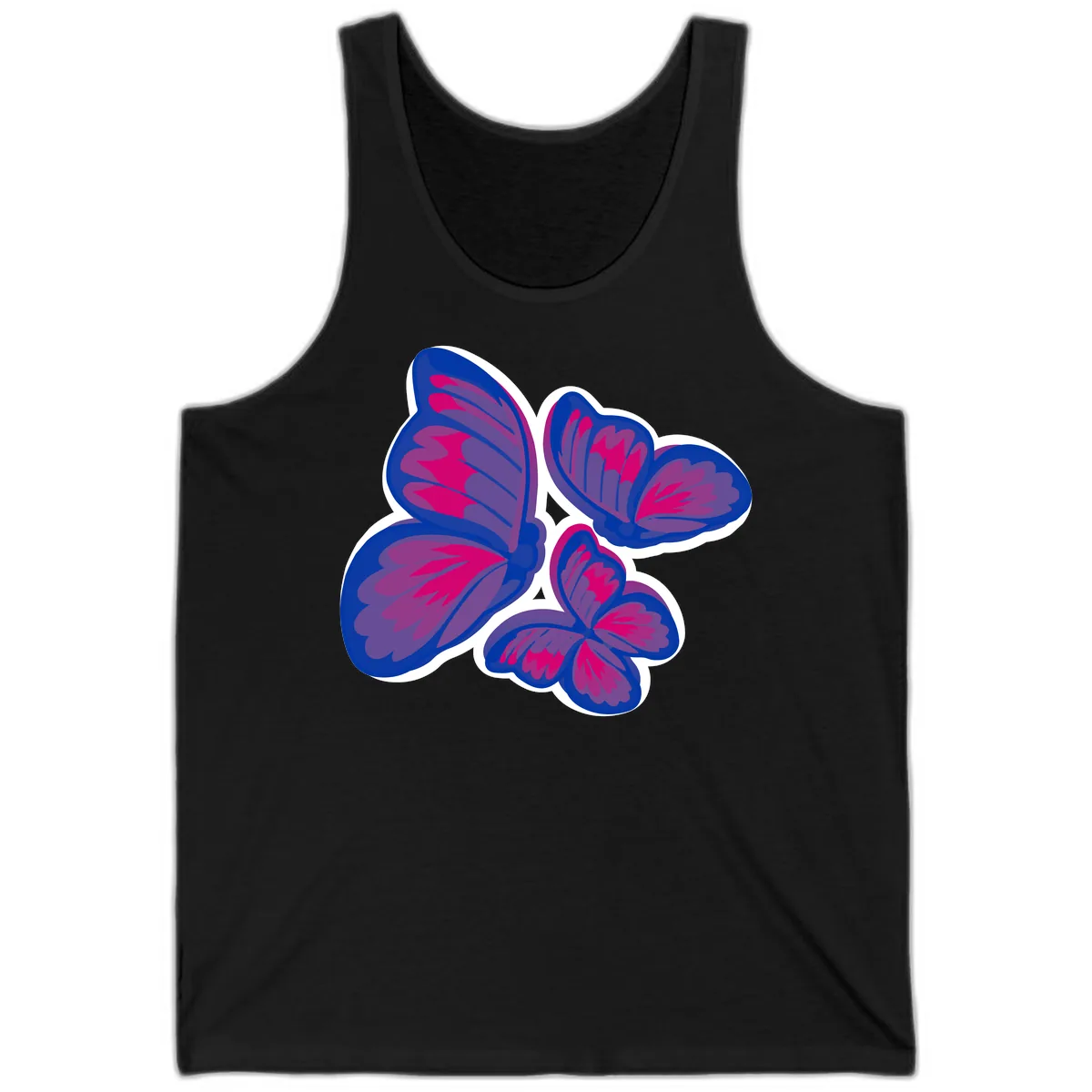 Butterfly Garden Pride Tank in Black