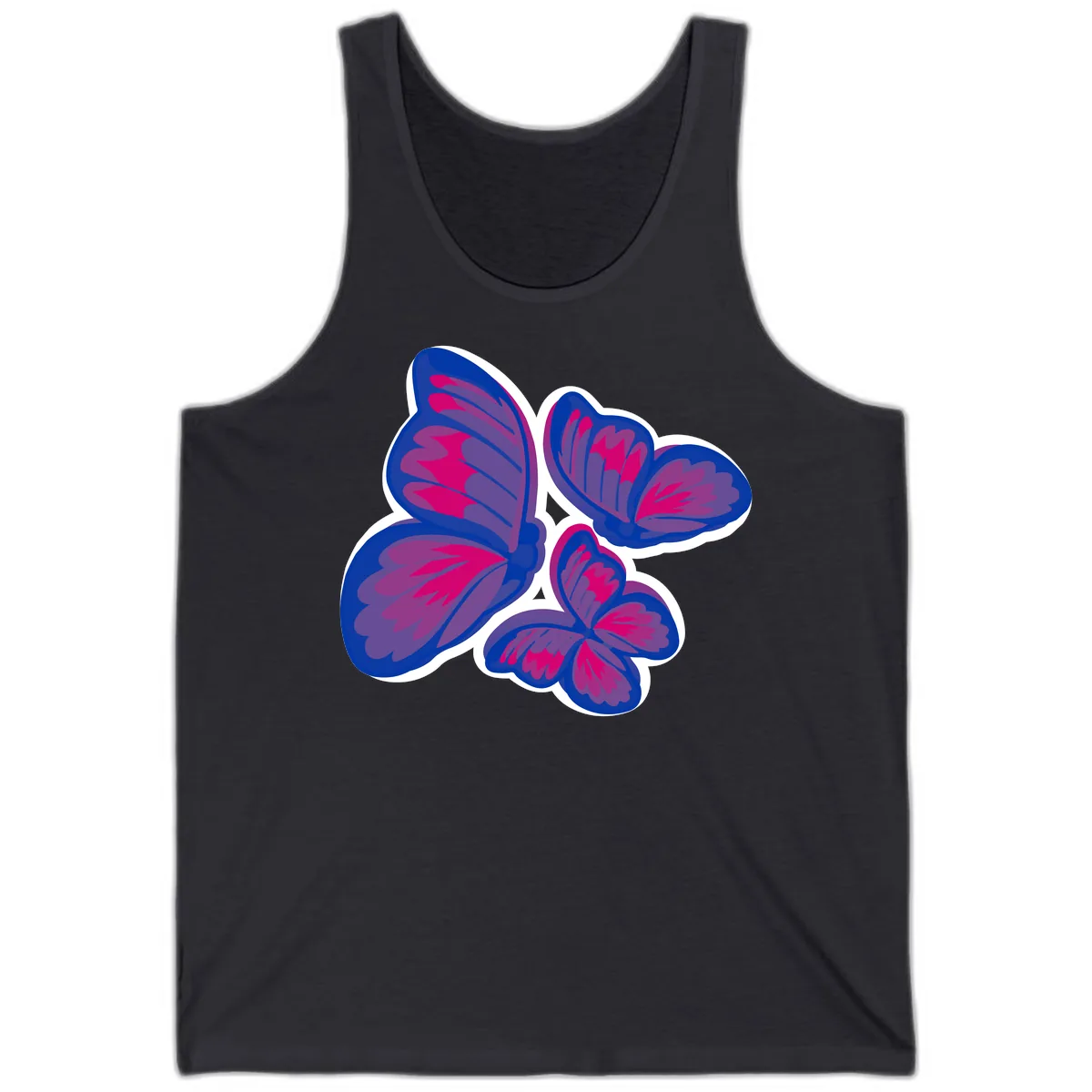 Butterfly Garden Pride Tank in Dark Grey