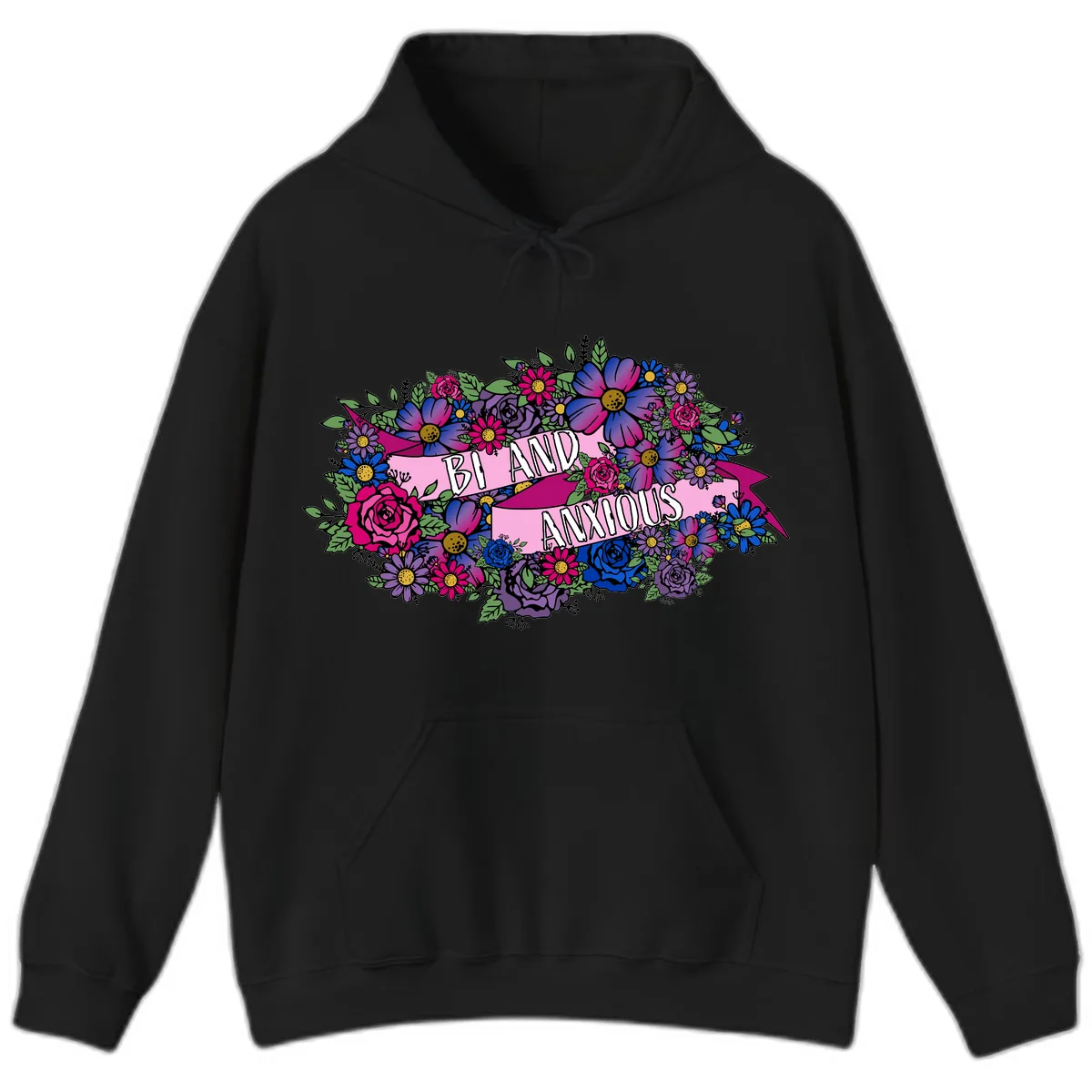 Bi And Anonymous Hoodie in Black