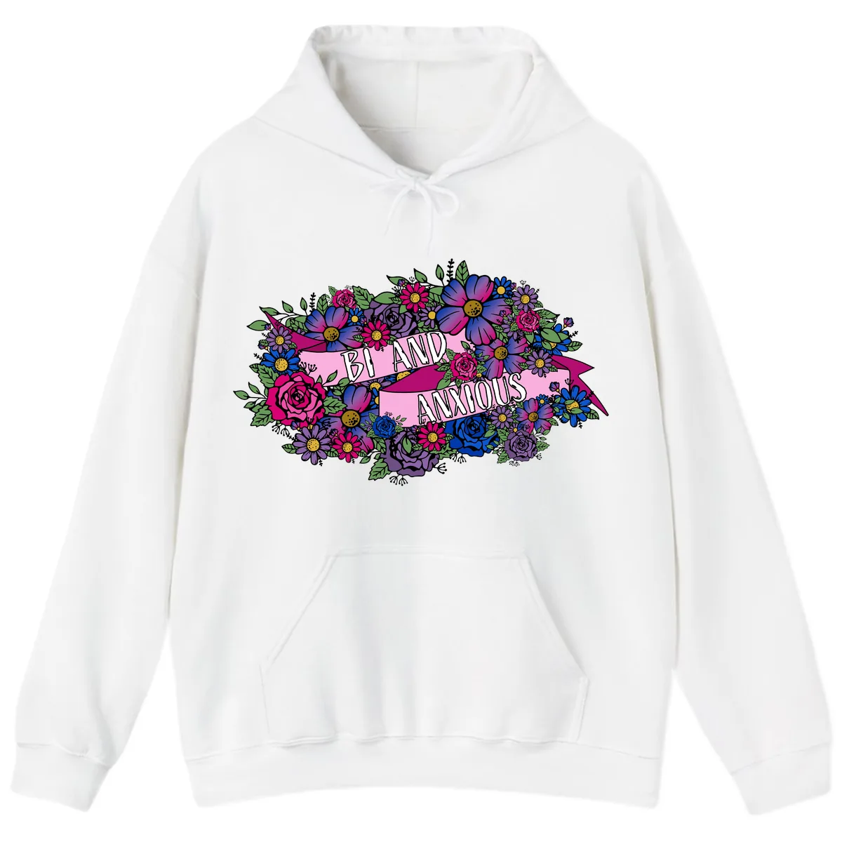 Bi And Anonymous Hoodie in White