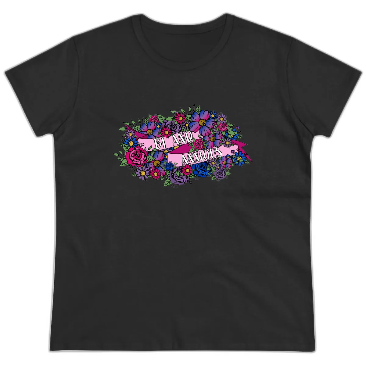 Bi And Anonymous Ladies Tee in Black
