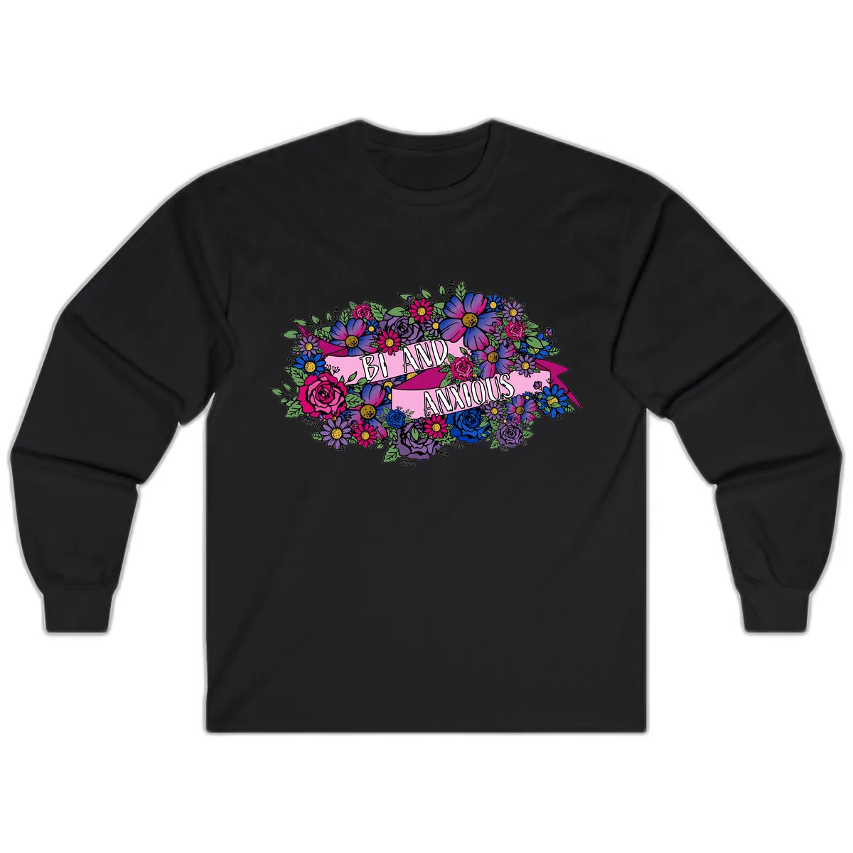 Bi And Anonymous Long Sleeve in Black