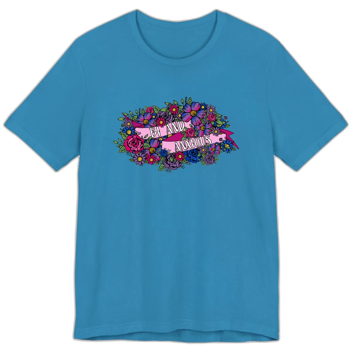 Bi And Anonymous Premium T-Shirt in Aqua