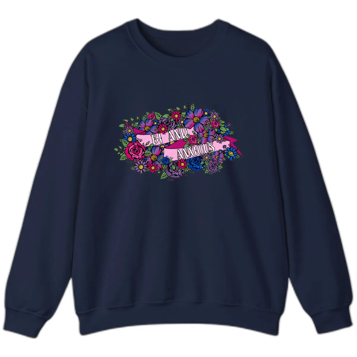 Bi And Anonymous Sweatshirt in Navy