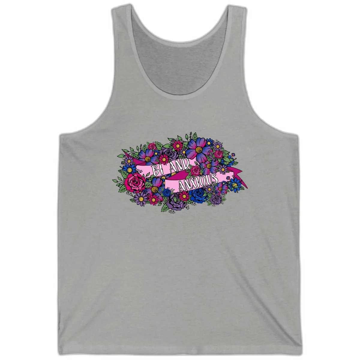 Bi And Anonymous Tank in Athletic Heather