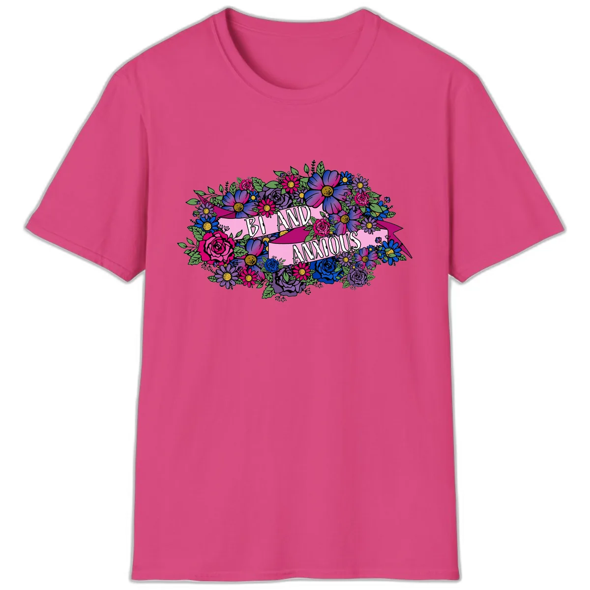 Bi And Anonymous T-Shirt in Heliconia