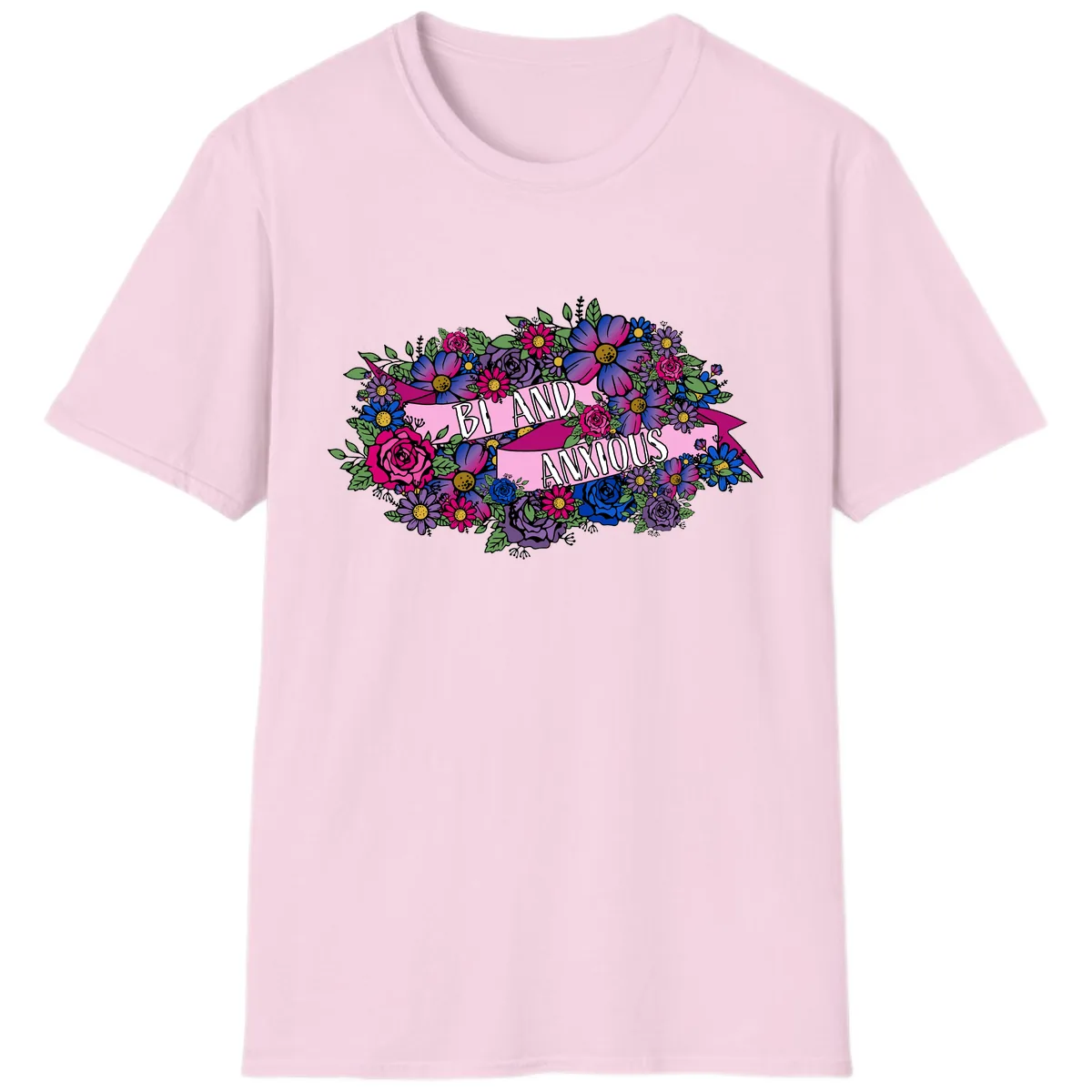 Bi And Anonymous T-Shirt in Light Pink