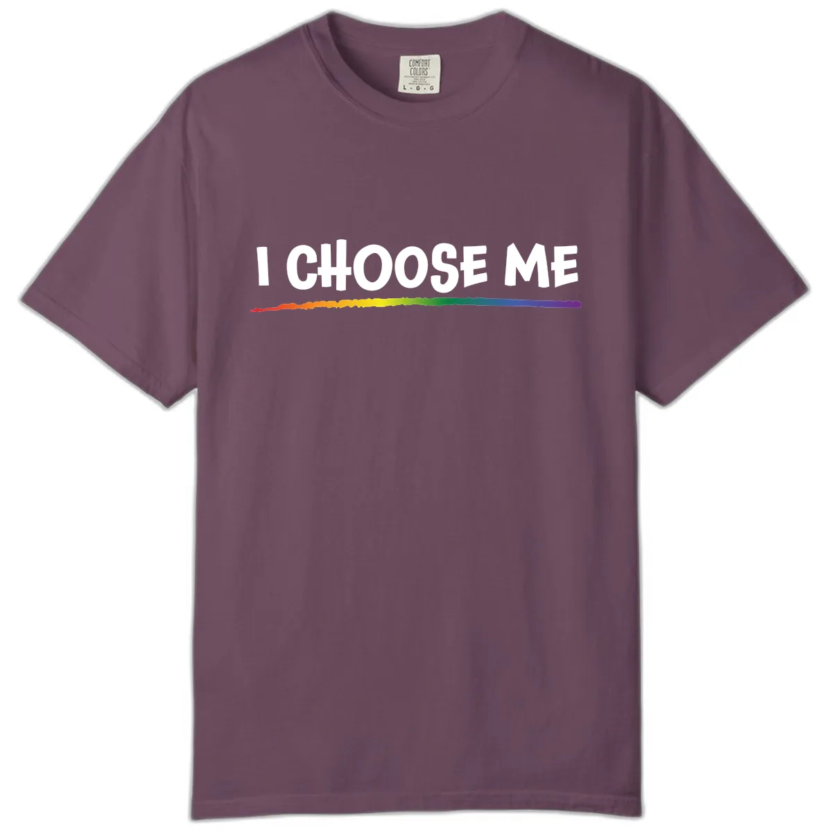 I Choose Me Pride Rainbow Comfort Color in Berry