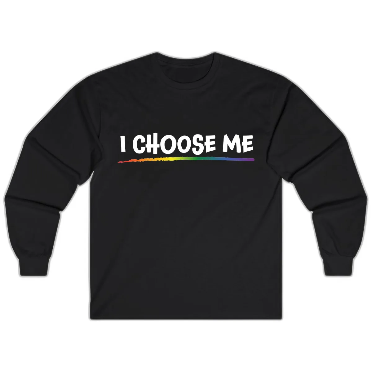I Choose Me Pride Rainbow Long Sleeve in Black