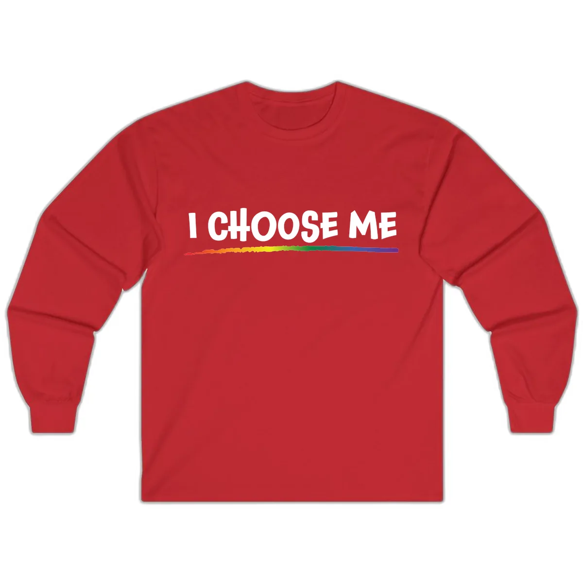 I Choose Me Pride Rainbow Long Sleeve in Red