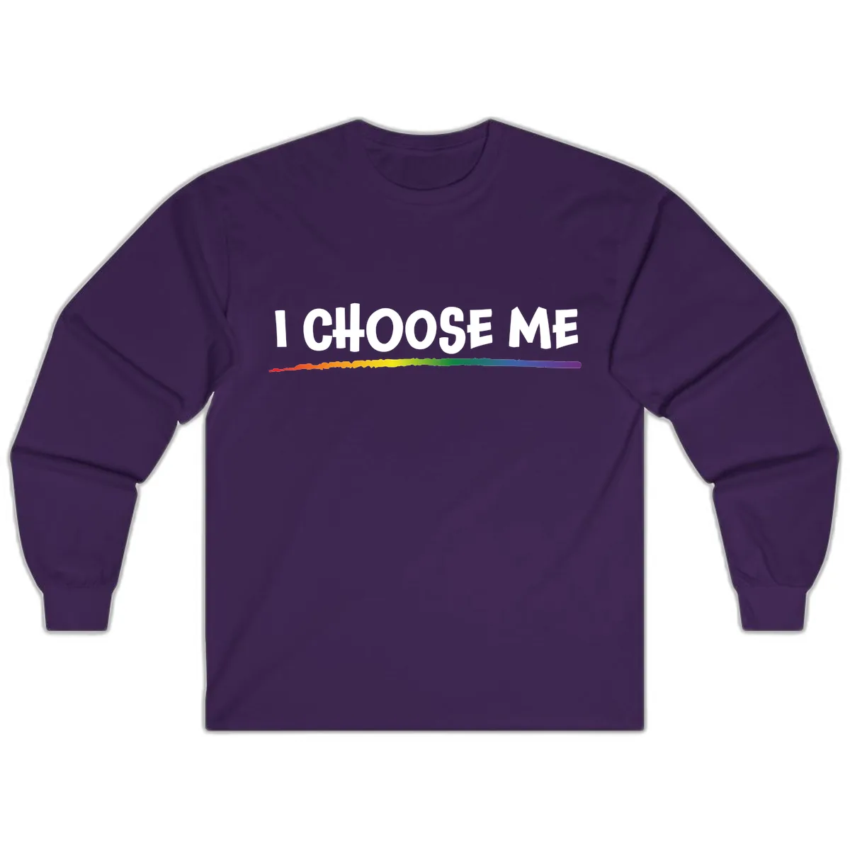 I Choose Me Pride Rainbow Long Sleeve in Purple