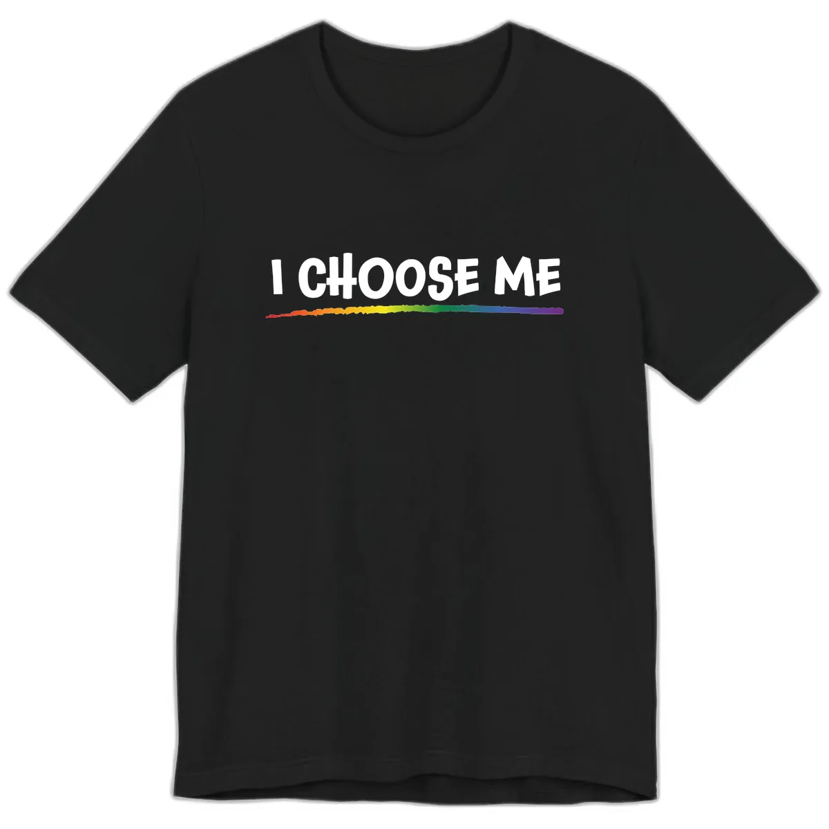 I Choose Me Pride Rainbow Premium T-Shirt in Black