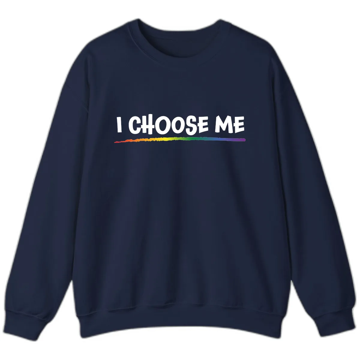 I Choose Me Pride Rainbow Sweatshirt in Navy