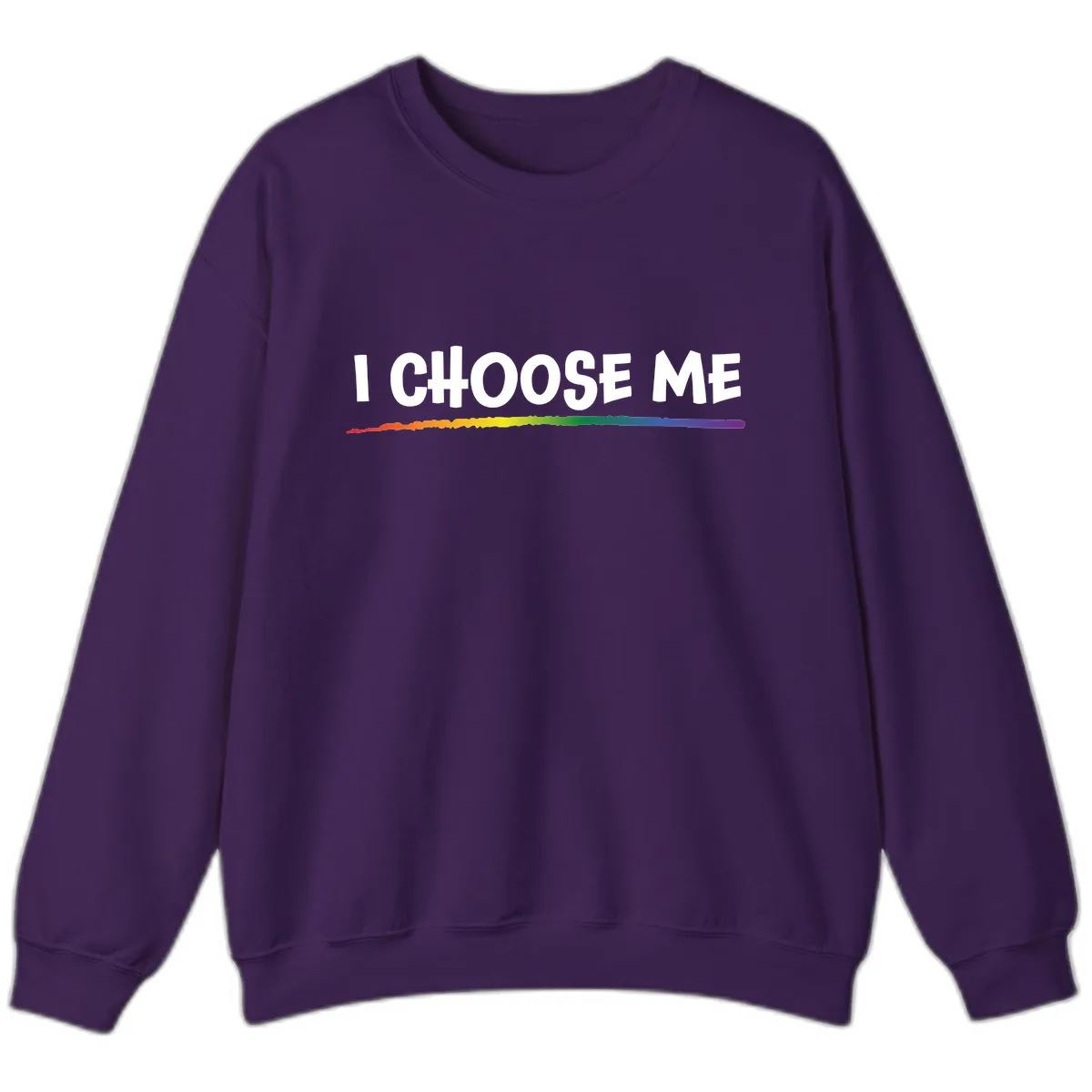 I Choose Me Pride Rainbow Sweatshirt in Purple