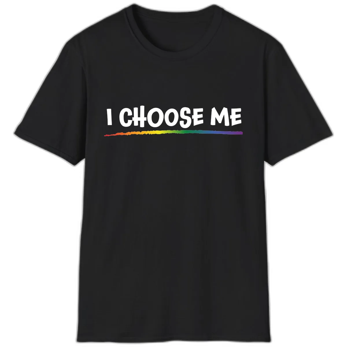 I Choose Me Pride Rainbow T-Shirt in Black
