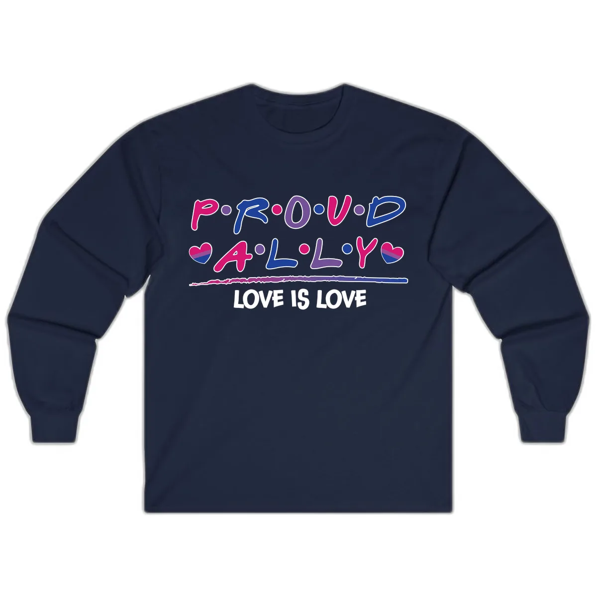 Proud For All Love Is Love Long Sleeve in Navy