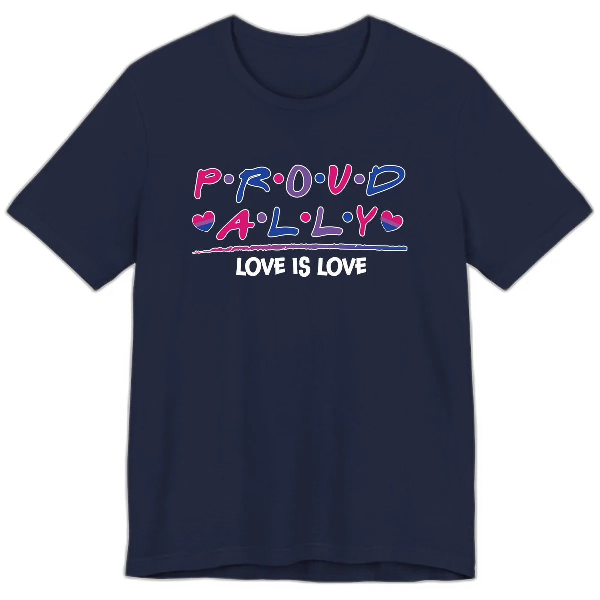 Proud For All Love Is Love Premium T-Shirt in Navy