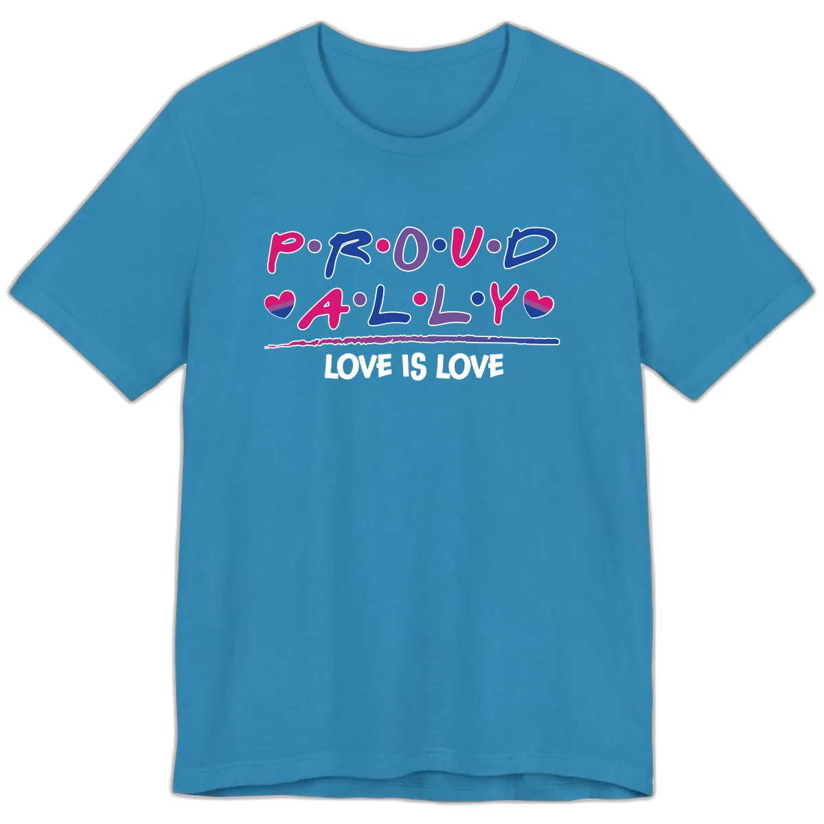 Proud For All Love Is Love Premium T-Shirt in Aqua