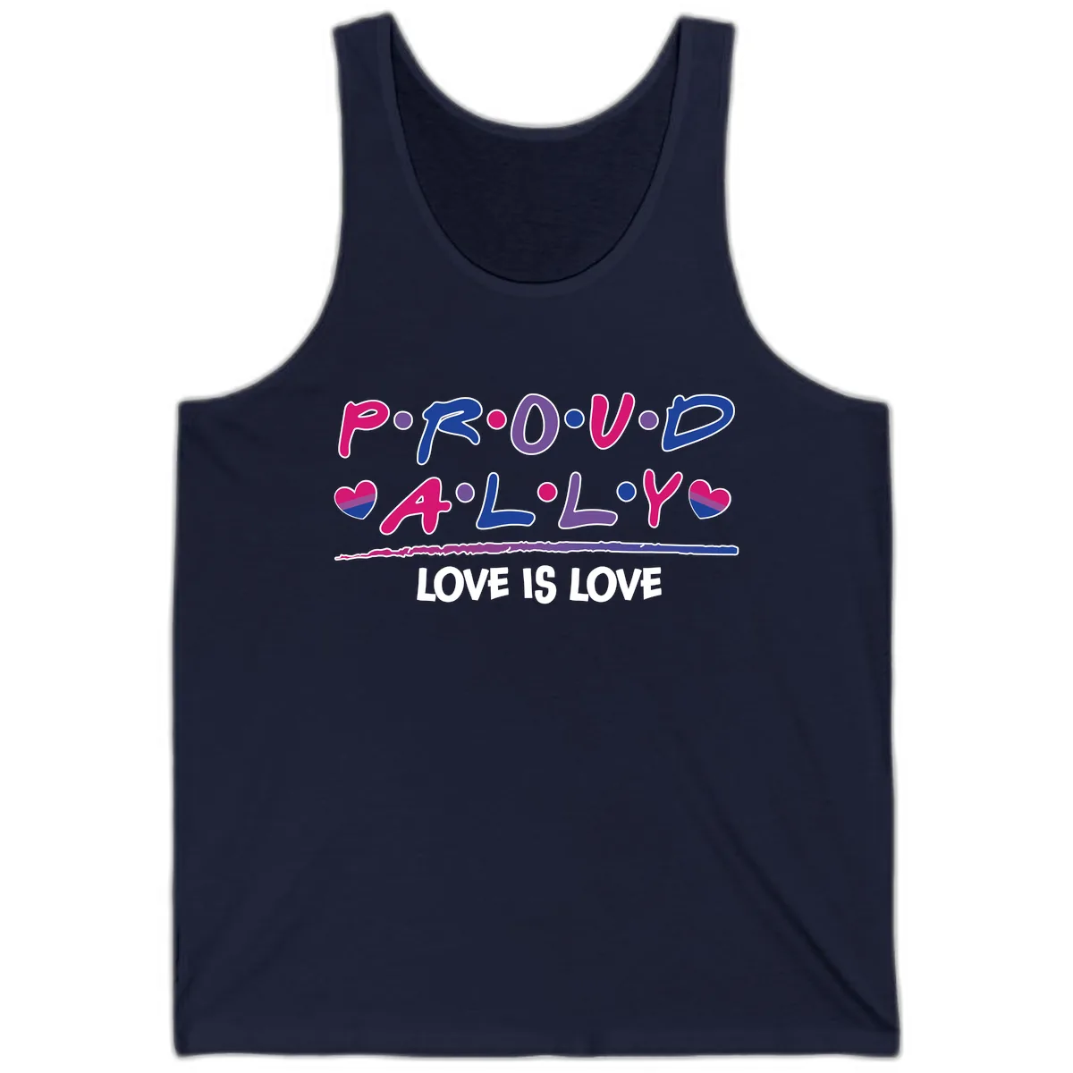 Proud For All Love Is Love Tank in Navy