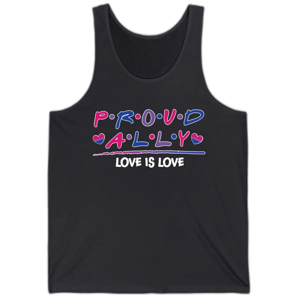Proud For All Love Is Love Tank in Dark Grey