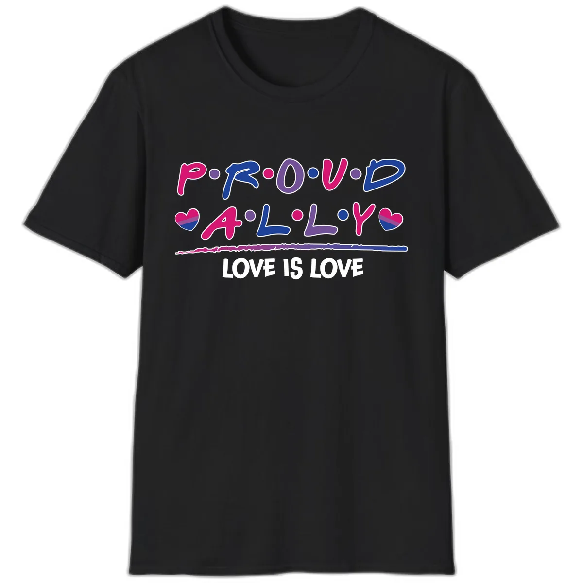 Proud For All Love Is Love T-Shirt in Black