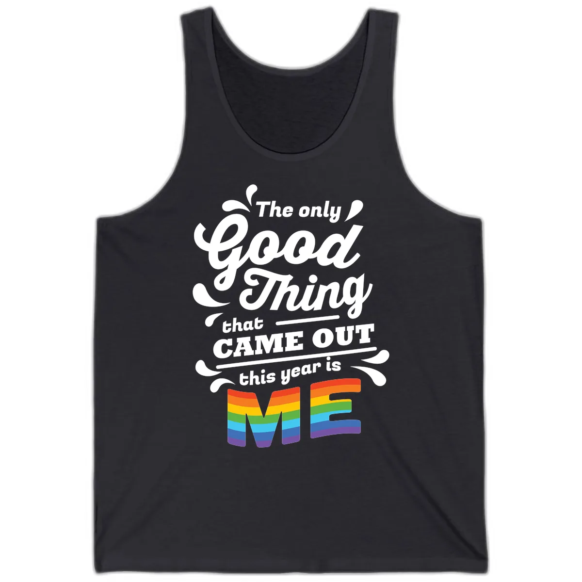 The Only Good Thing Pride Tank in Dark Grey