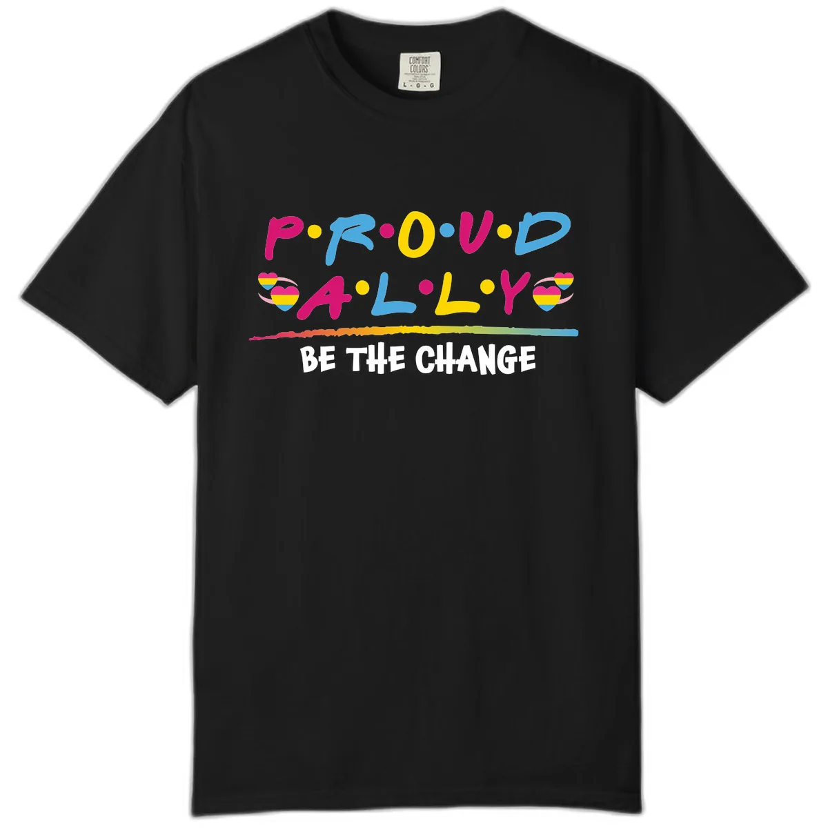 Pride Ally Love Graphic Comfort Color in Black