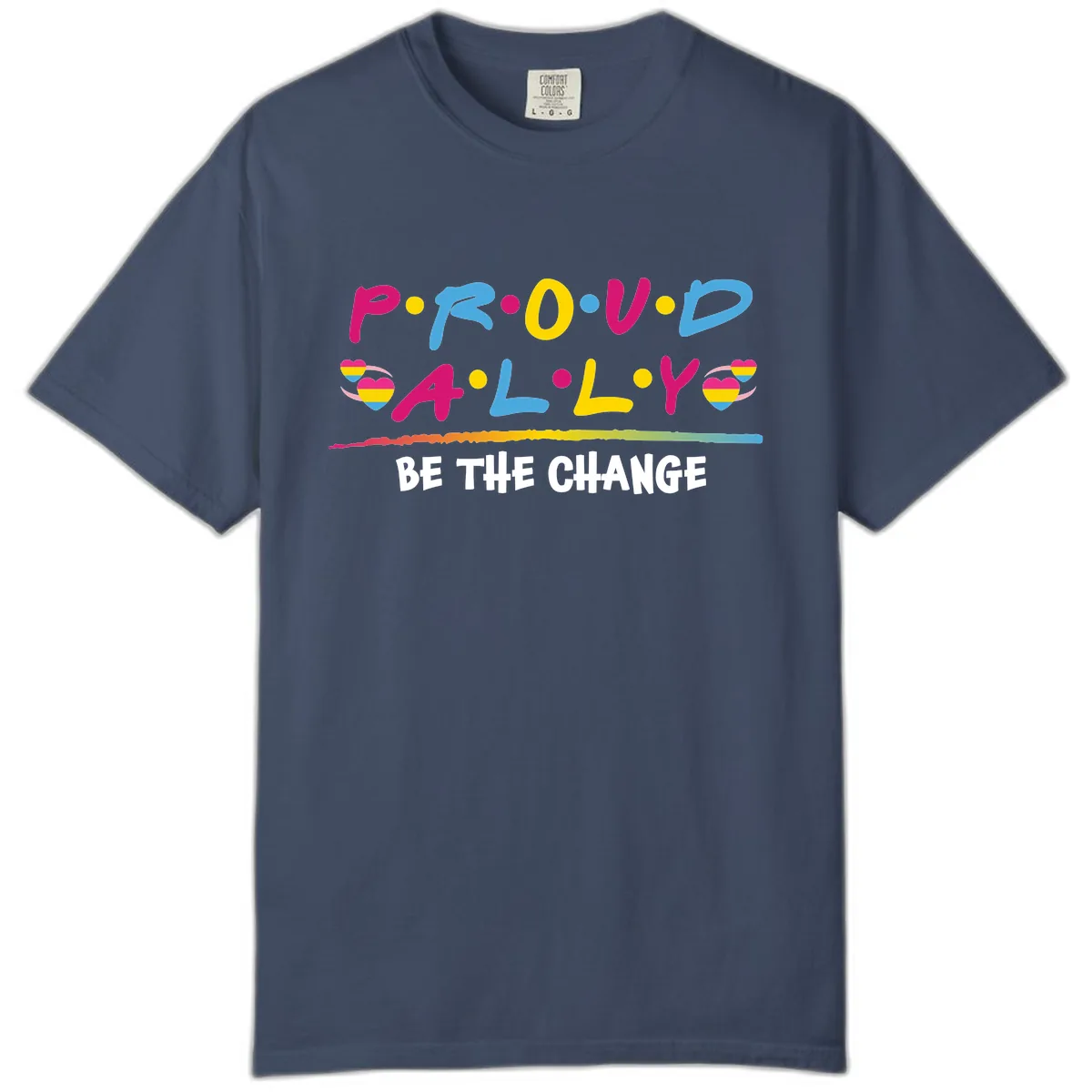 Pride Ally Love Graphic Comfort Color in Midnight