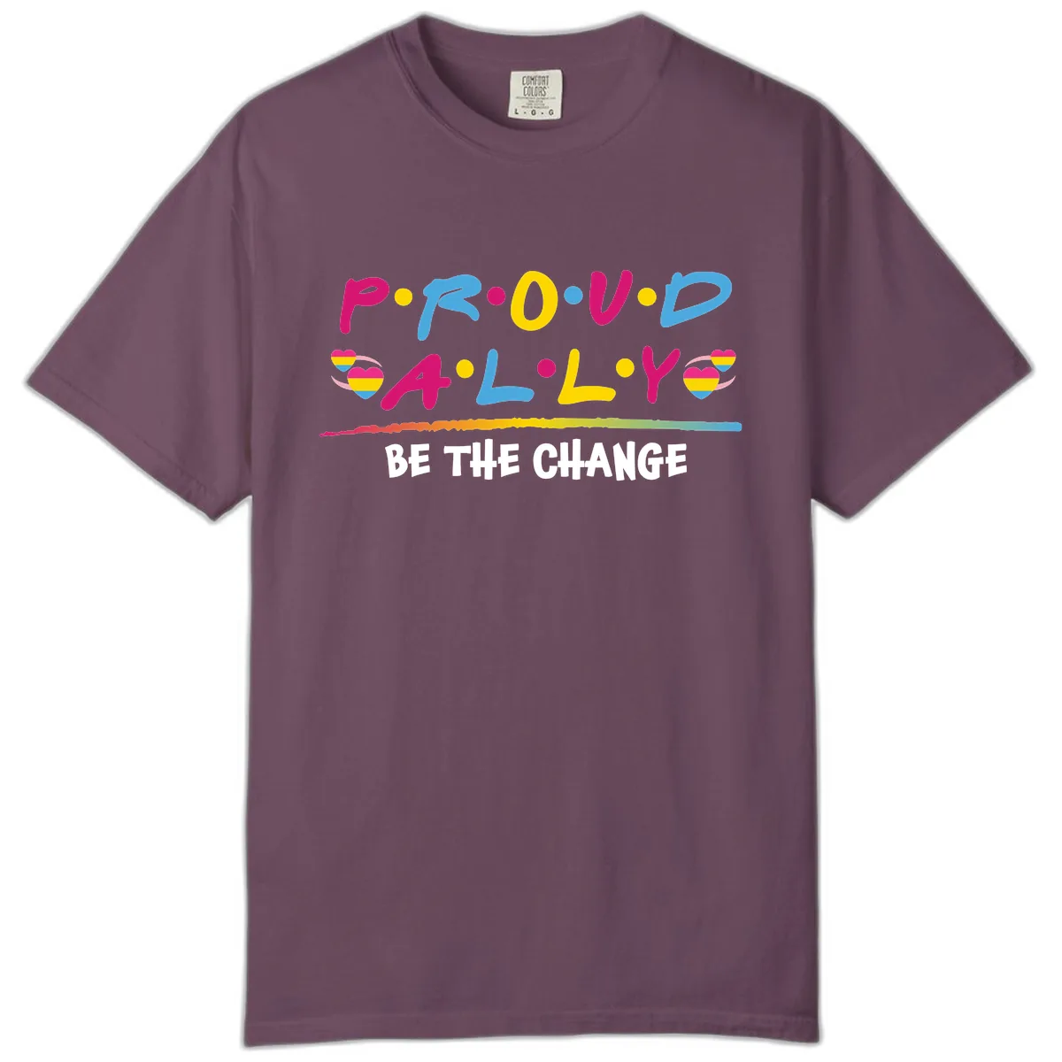 Pride Ally Love Graphic Comfort Color in Berry
