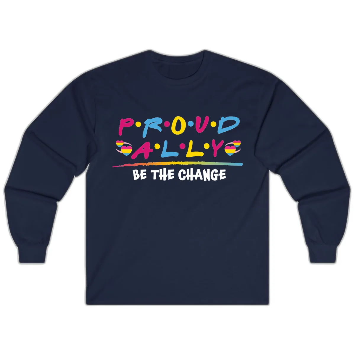 Pride Ally Love Graphic Long Sleeve in Navy