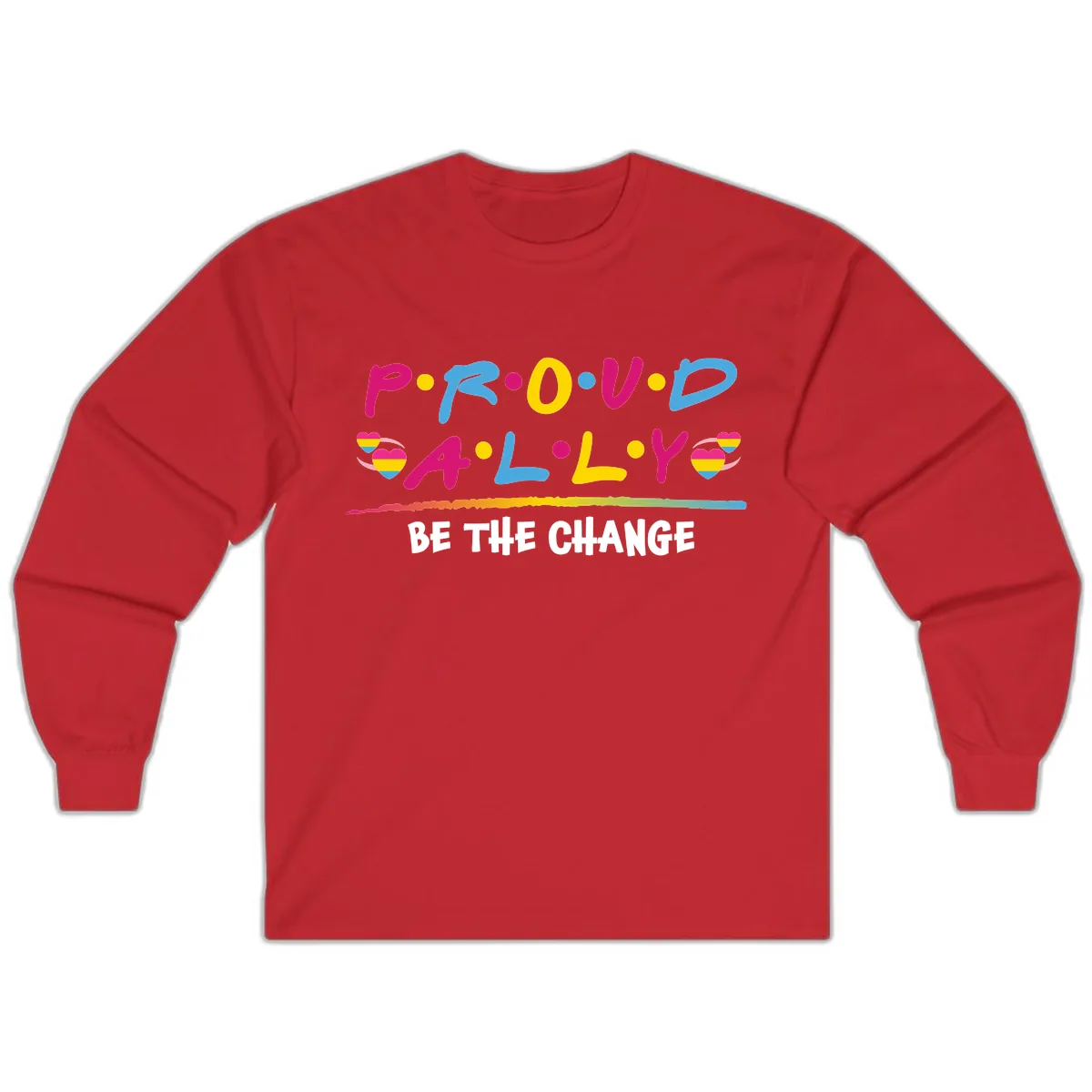 Pride Ally Love Graphic Long Sleeve in Red