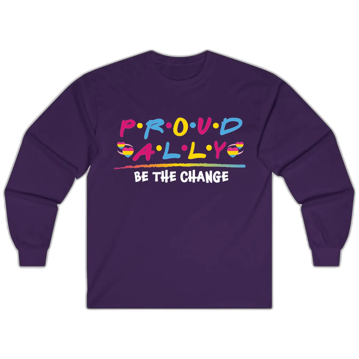 Pride Ally Love Graphic Long Sleeve in Purple