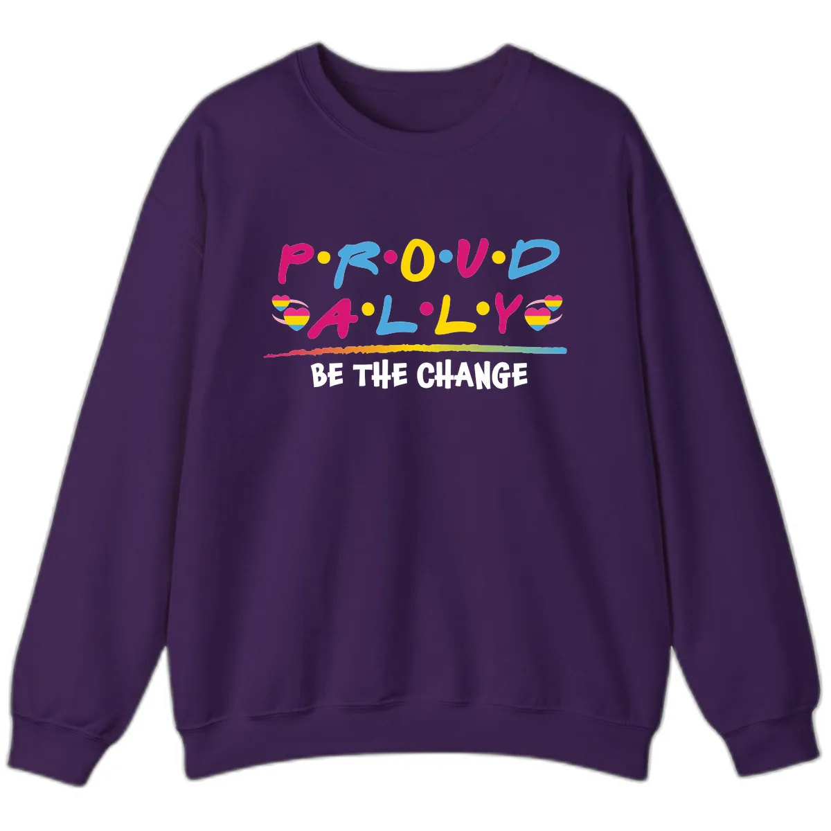 Pride Ally Love Graphic Sweatshirt in Purple