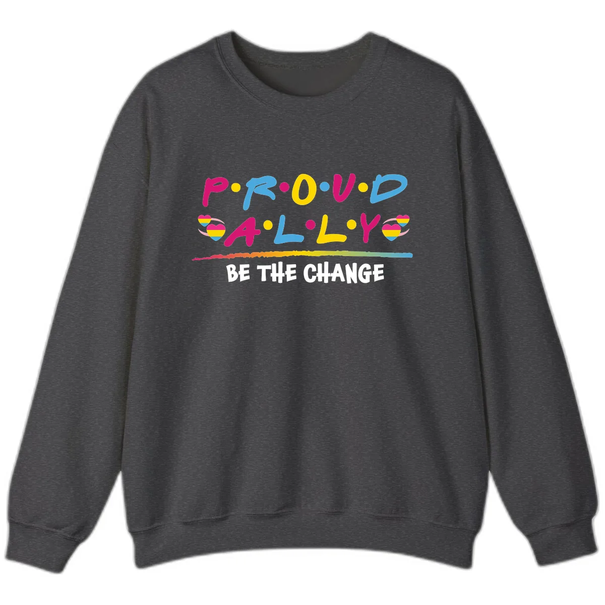 Pride Ally Love Graphic Sweatshirt in Dark Heather
