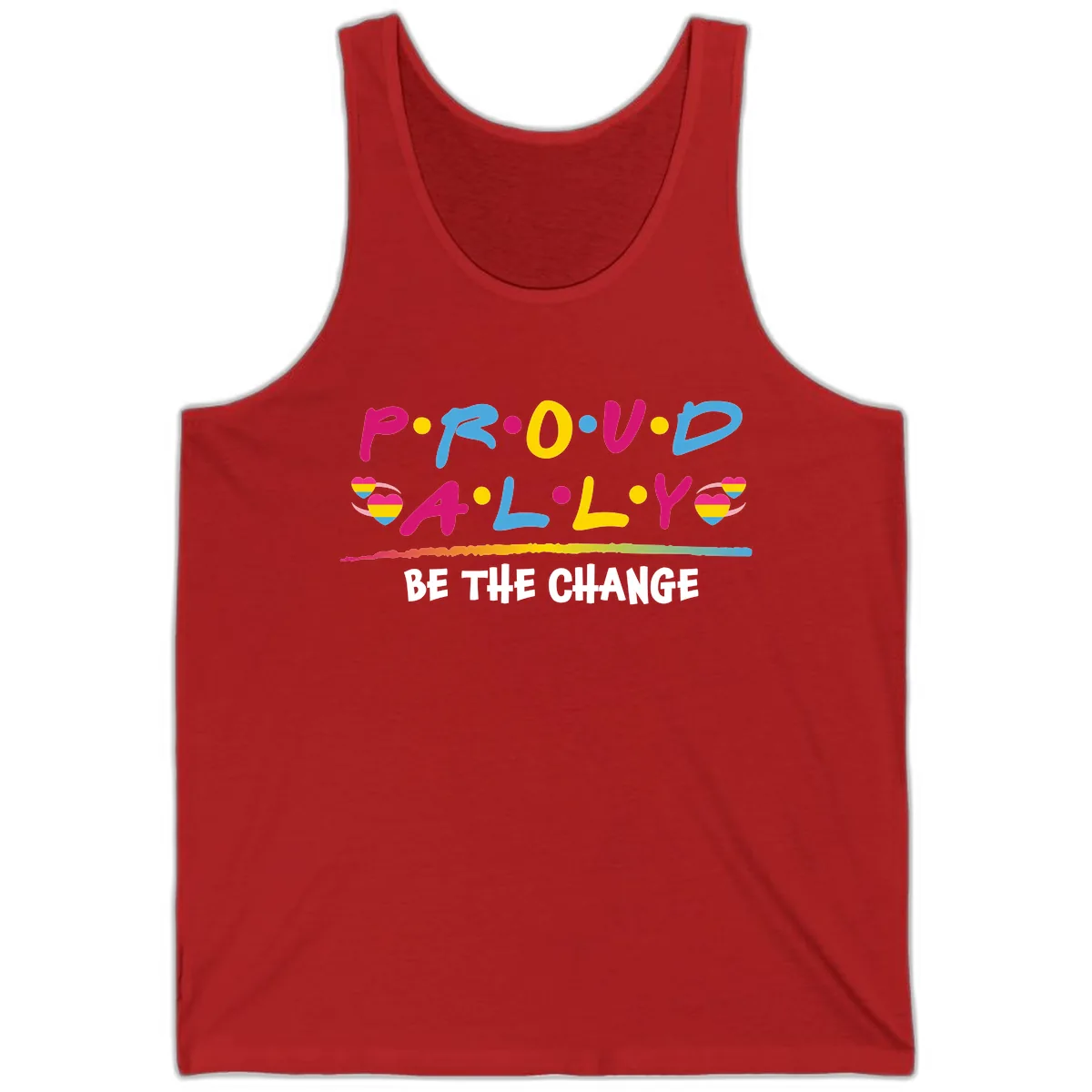 Pride Ally Love Graphic Tank in Red