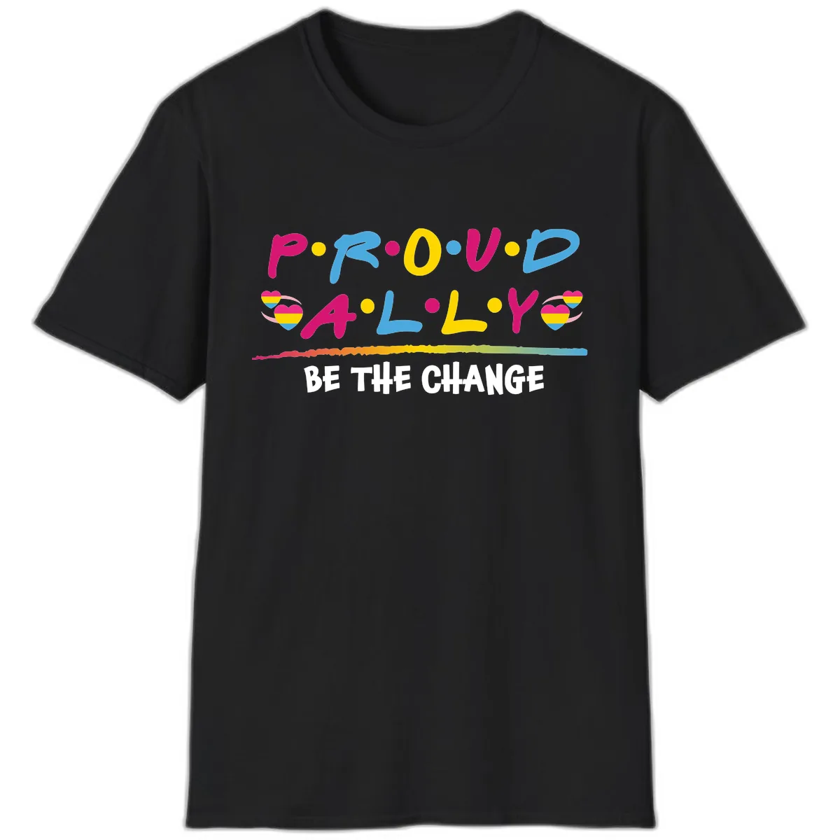 Pride Ally Love Graphic T-Shirt in Black