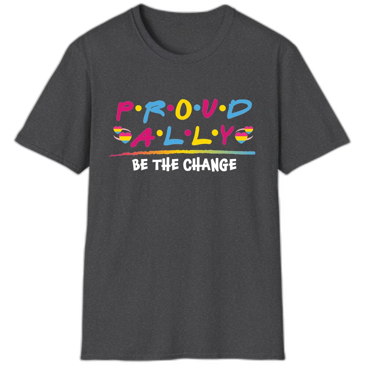 Pride Ally Love Graphic T-Shirt in Dark Heather