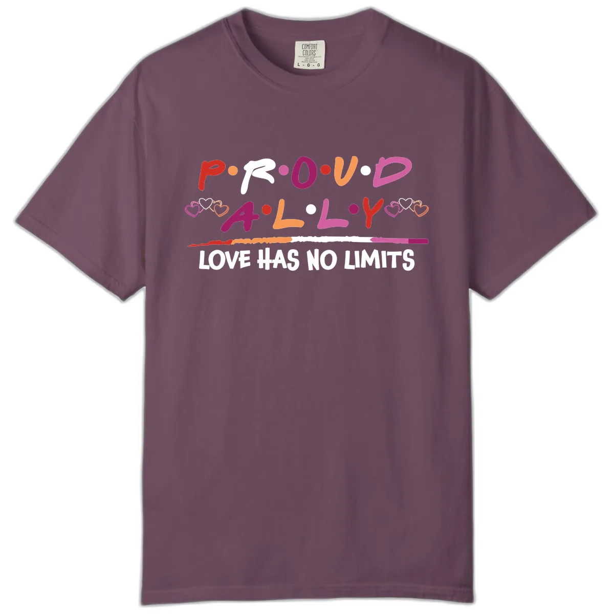 Proud Ally Love Has No Limits Comfort Color in Berry