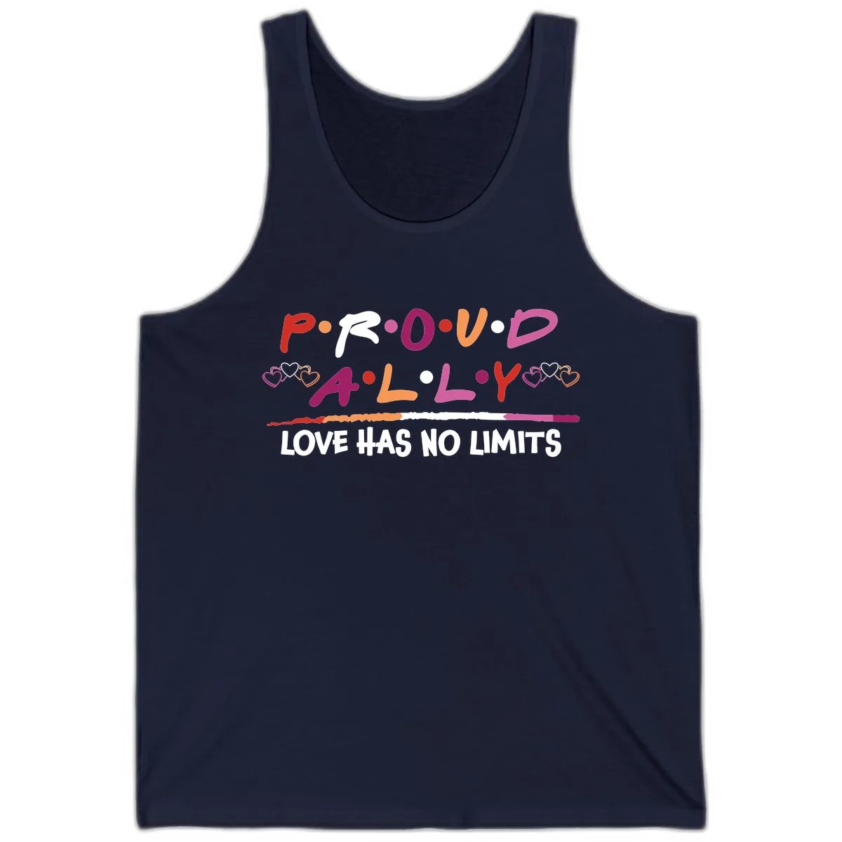 Proud Ally Love Has No Limits Tank in Navy