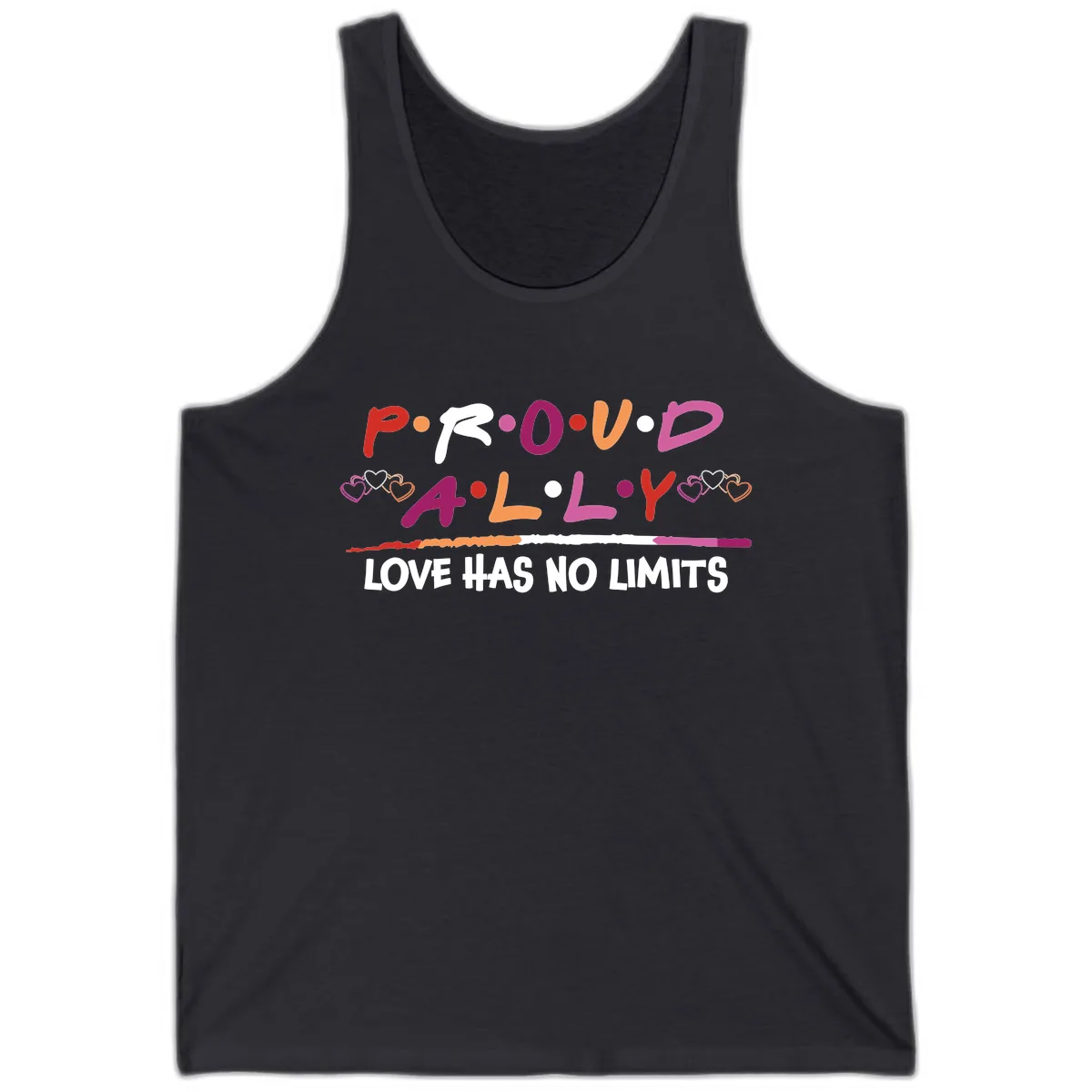 Proud Ally Love Has No Limits Tank in Dark Grey
