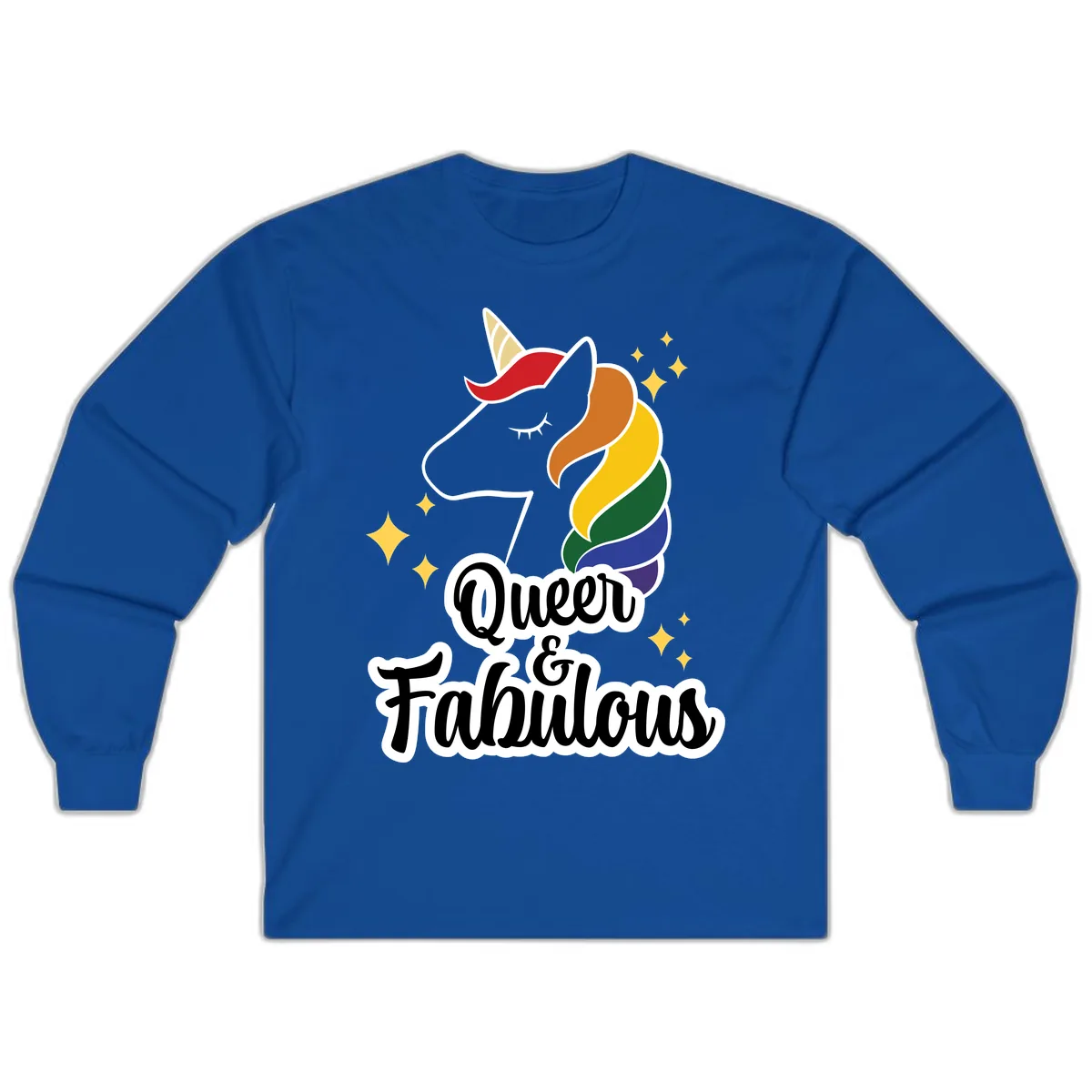 Queen & Fabulous Unicorn Long Sleeve in Royal