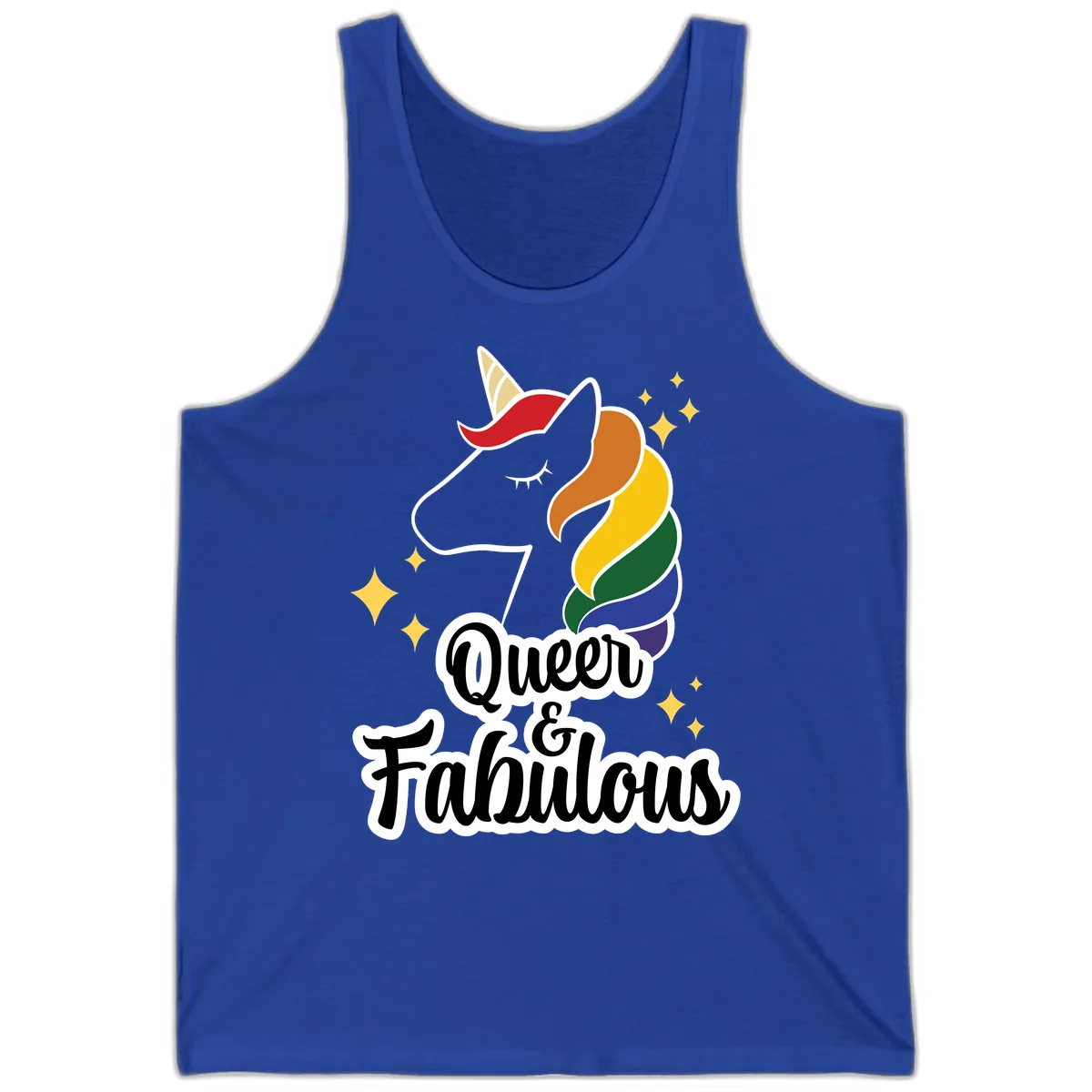 Queen & Fabulous Unicorn Tank in True Royal