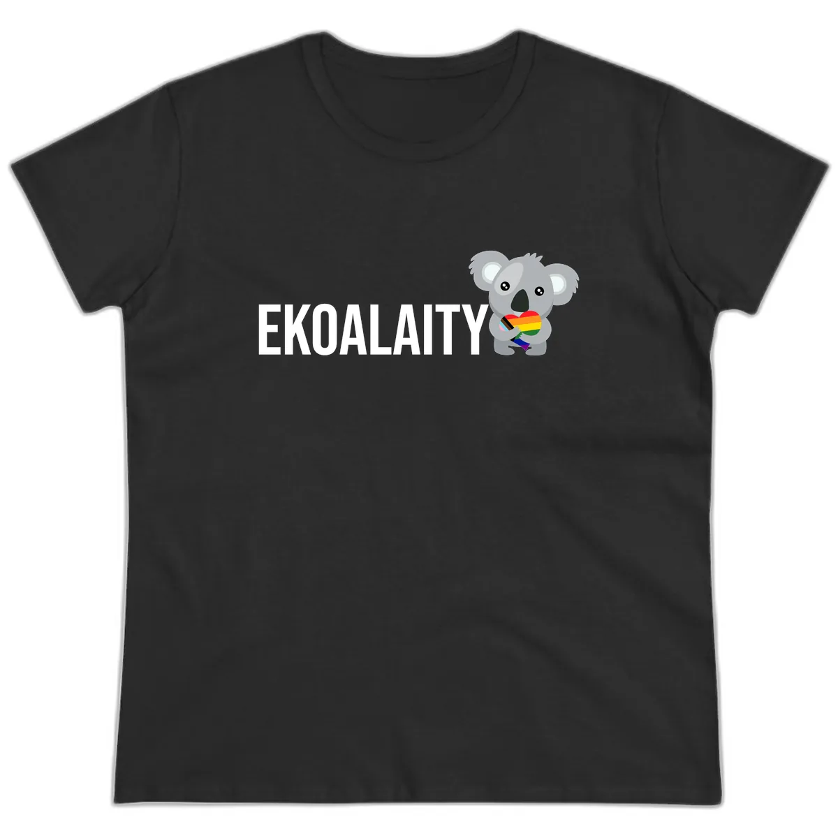 Equality Koala Pride Ladies Tee in Black