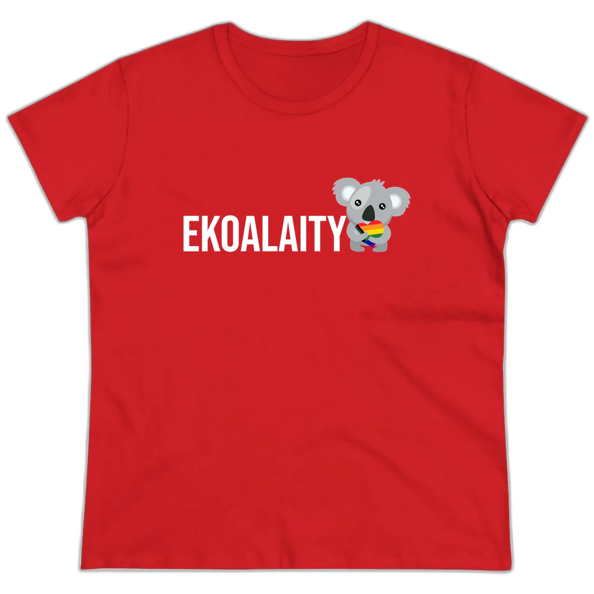 Equality Koala Pride Ladies Tee in Red