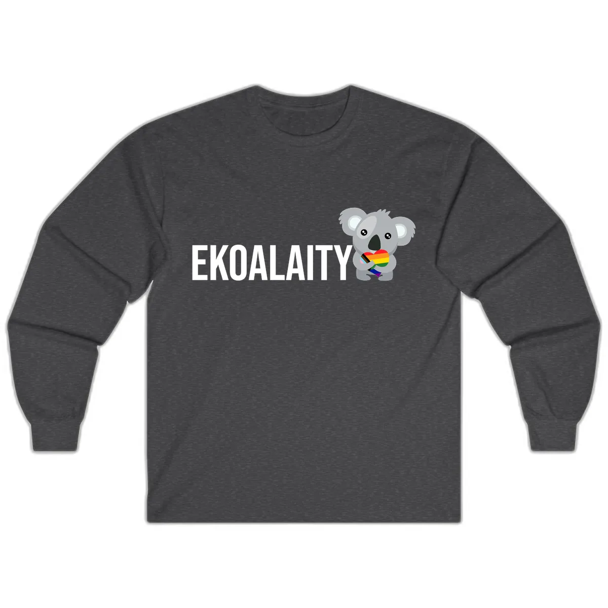 Equality Koala Pride Long Sleeve in Dark Heather