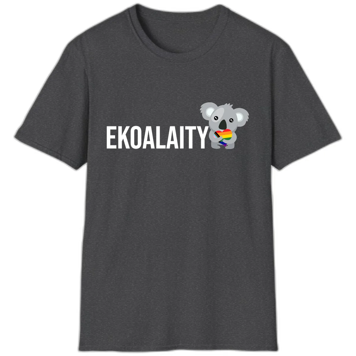 Equality Koala Pride T-Shirt in Dark Heather