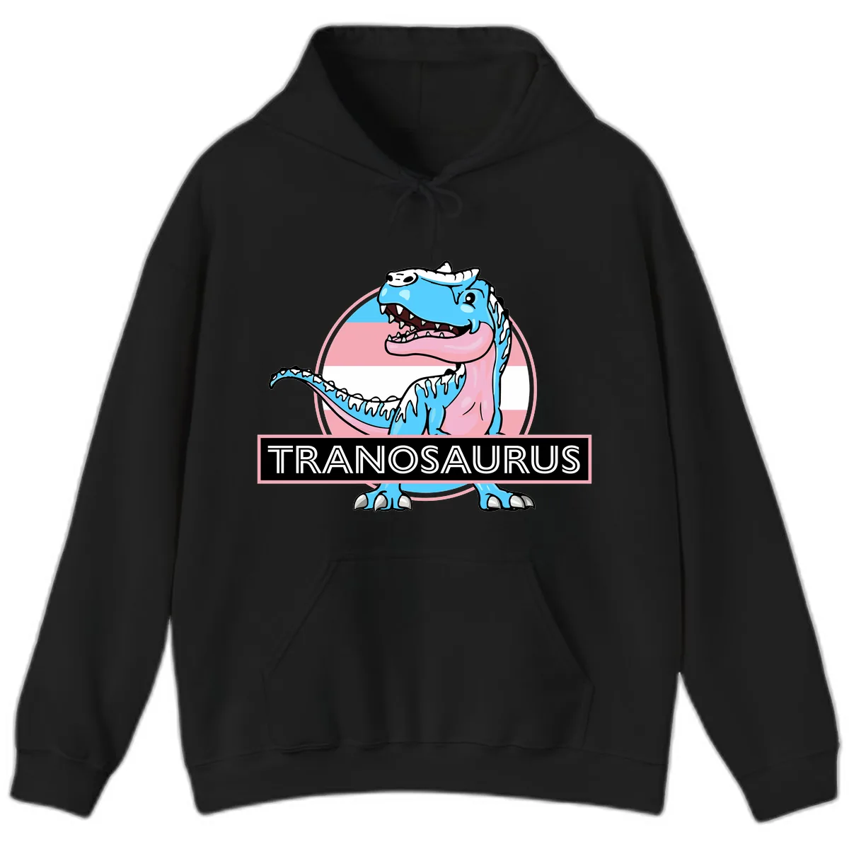 Tranosaurus Pride Dinosaur Hoodie in Black