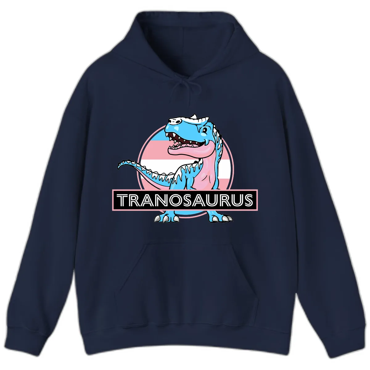 Tranosaurus Pride Dinosaur Hoodie in Navy